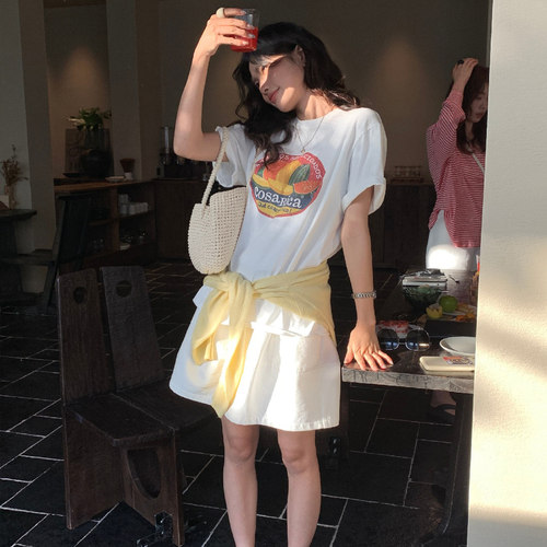 【美式复古风宽松大码短T】