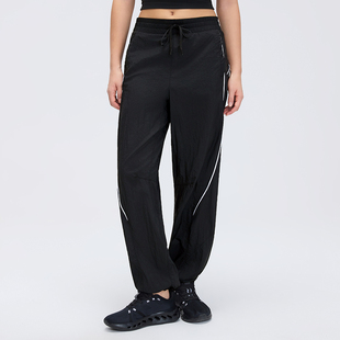 License 女士轻盈版中腰运动裤 宽松透气速干束脚运动休闲裤