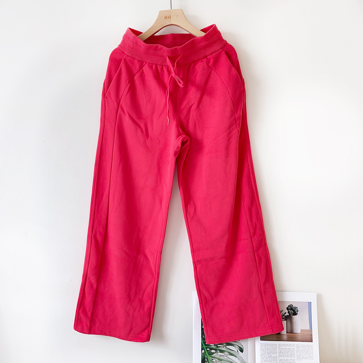 Scuba秋冬宽松加绒运动裤阔腿裤