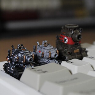 KIWI个性键帽合金弹头坦克创意树脂键帽卡通可爱键盘女友礼物