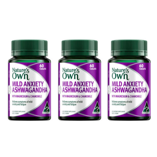 3件价澳洲直邮Natures Own Anxiety南非醉茄片情绪控制缓蕉虑助眠