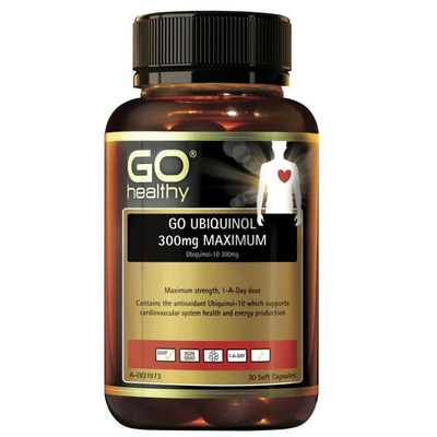 [心脏供养]Go Healthy高之源 Q10泛醇辅酶胶囊300mg 澳洲直邮