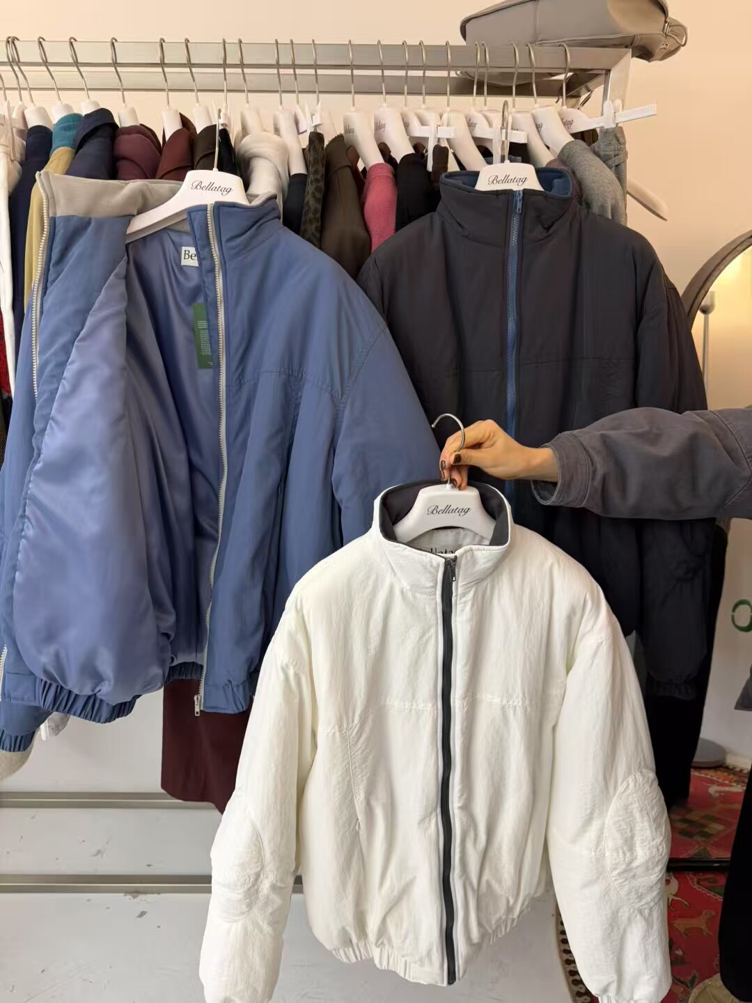 BELLATAG正版冬季新款 慵懒洋气宽松百搭舒服棉衣棉服外套女