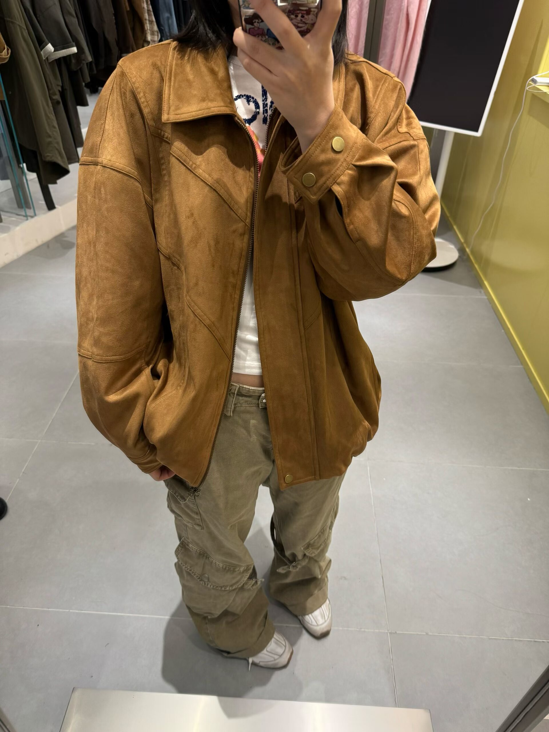 杭州NUT档口秋季新款 复古洋气百搭夹克外套女