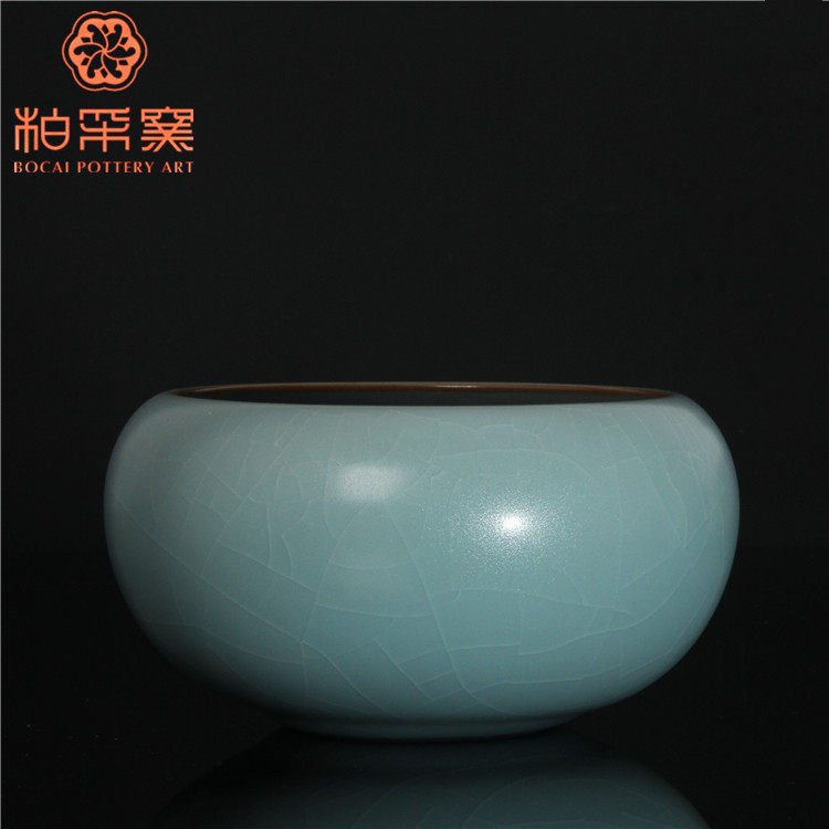 专柜正品柏采窑开片茶具老粉青冬青月白豆青可选水洗茶海茶洗