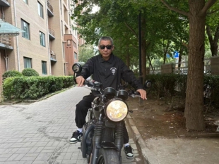 OUIN面孔乐队欧洋摩托车防风教练夹克