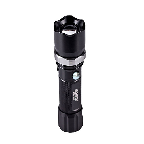 康铭铝合金led可调焦手电筒防水