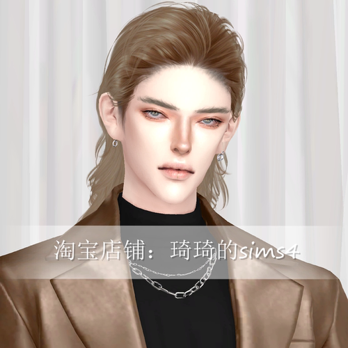 琦琦原创 模拟人生4人物mod|男362| 含8套服装发型sims4捏脸游戏