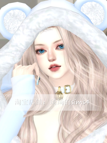 琦琦原创 模拟人生4人物mod|女331|含8套服装发型sims4捏脸游戏
