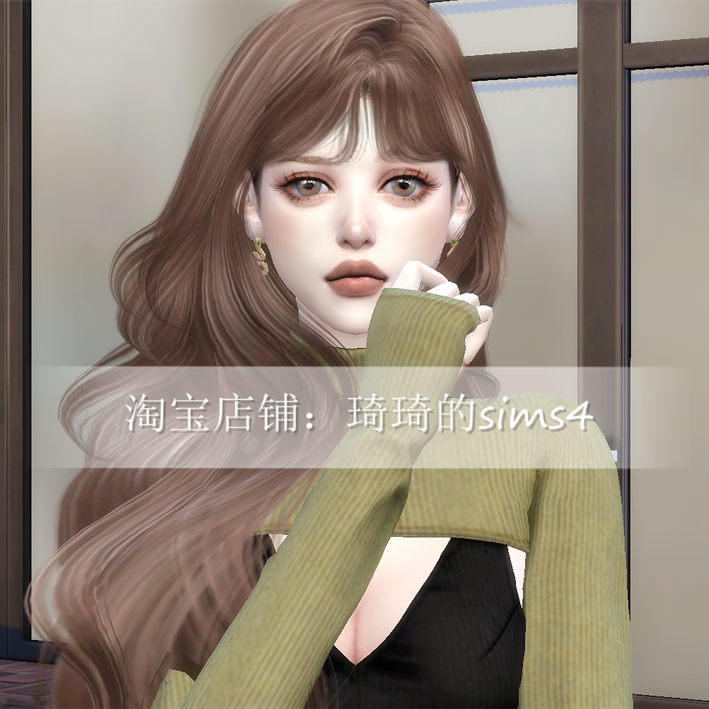 琦琦原创 模拟人生4人物mod|女157|含8套|服装发型sims4捏脸游戏