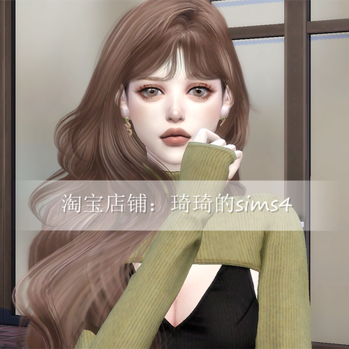 琦琦原创 模拟人生4人物mod|女157|含8套|服装发型sims4捏脸游戏