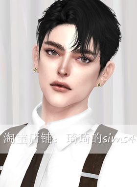 琦琦原创 模拟人生4人物mod|男382| 含8套服装发型sims4捏脸游戏