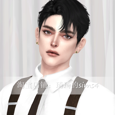 琦琦原创 模拟人生4人物mod|男382| 含8套服装发型sims4捏脸游戏