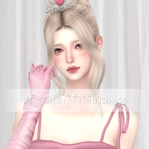 琦琦原创 模拟人生4人物mod|女369|含8套服装发型sims4捏脸游戏