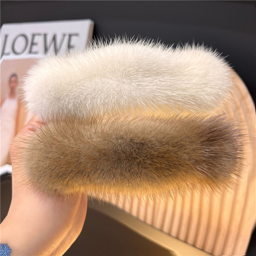 水貂韩国网气质毛绒夹盘丸子发抓