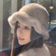 整貂绒水貂毛时尚 赛雅娜 貂皮帽子女冬季 百搭保暖皮草荷叶边礼帽