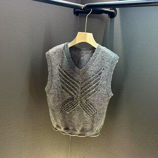 80斤 2025年新款 衣长55CM 休闲针织马甲女 140斤 时尚