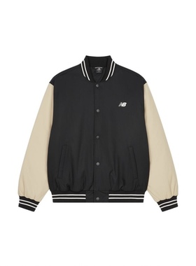 New Balance NB正品新款男士秋季潮流棒球服夹棉运动外套AMJ33332