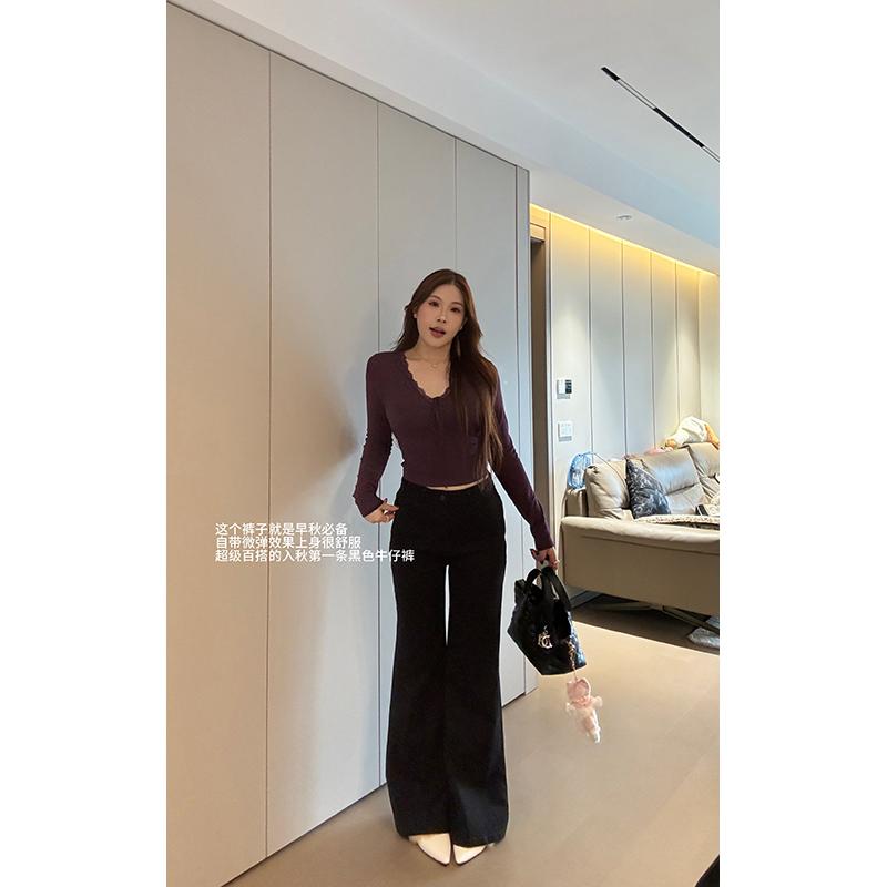 大G.Especial【直腿神器】黑色显瘦牛仔裤K425Z00844