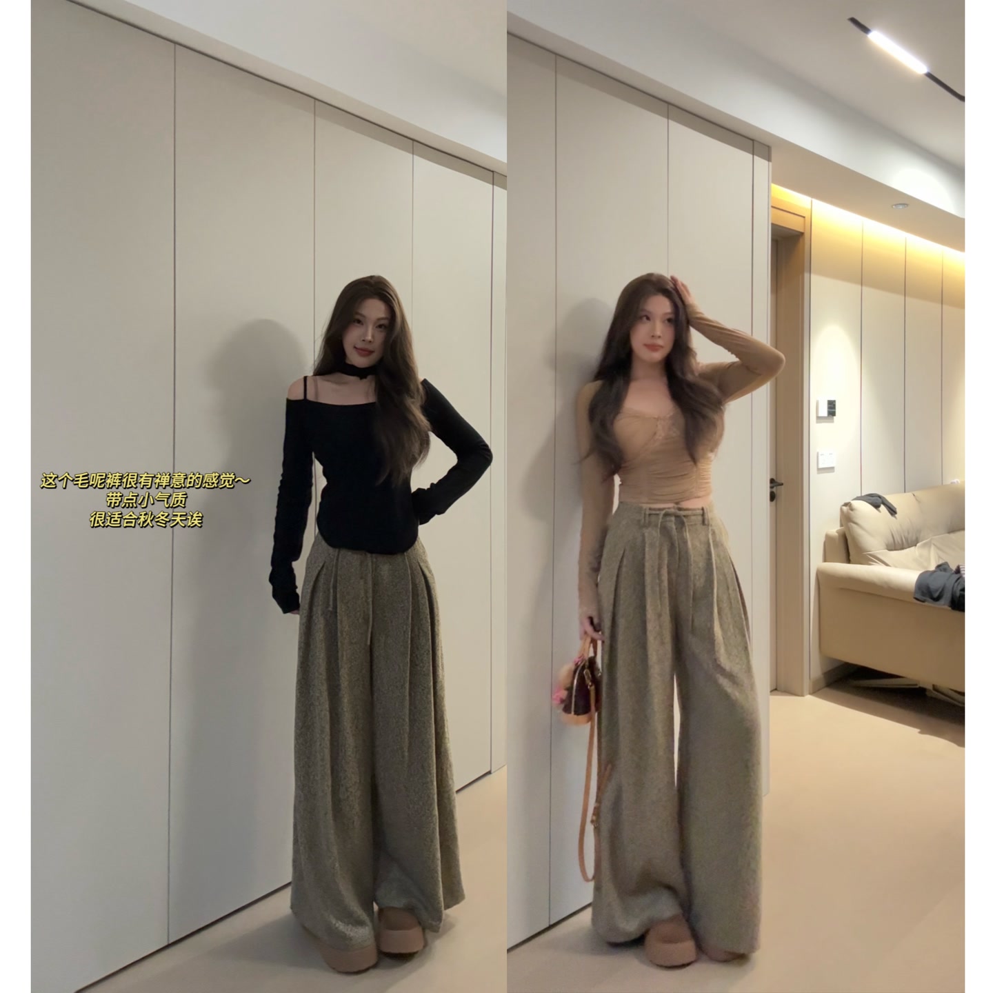 大G.Especial【复古百搭】新款时尚简单显瘦休闲裤K424K20878