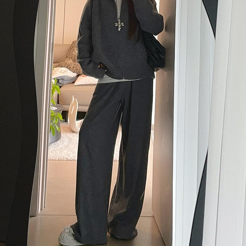 大G.Especial【休闲结构】高级灰阔腿裤休闲裤K425K16554