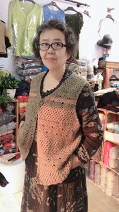 纯色森女马甲 主图是成品展示 棉线钩针手工材料包 零基础勿拍