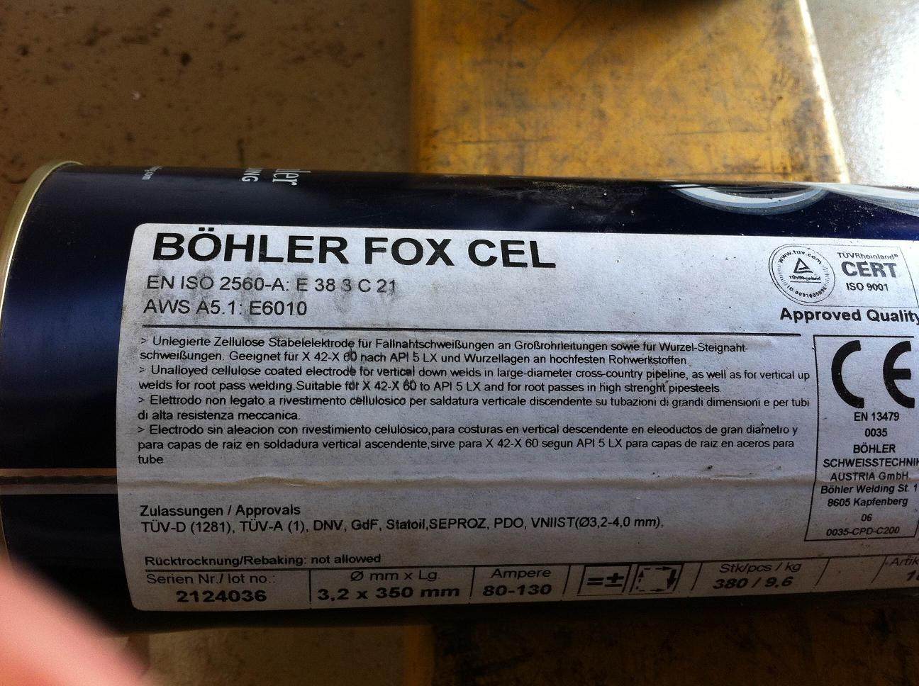 进口伯乐管道焊条e8018-g电焊条 奥地利焊条 管道专用电焊条