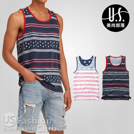 国内现货【三皇冠美国正品】Hollister～HCO男士汗衫背心pocket