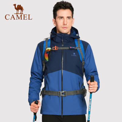 【非卖品】户外男款冲锋衣三合一可拆卸防风防水外套加绒加厚冲锋