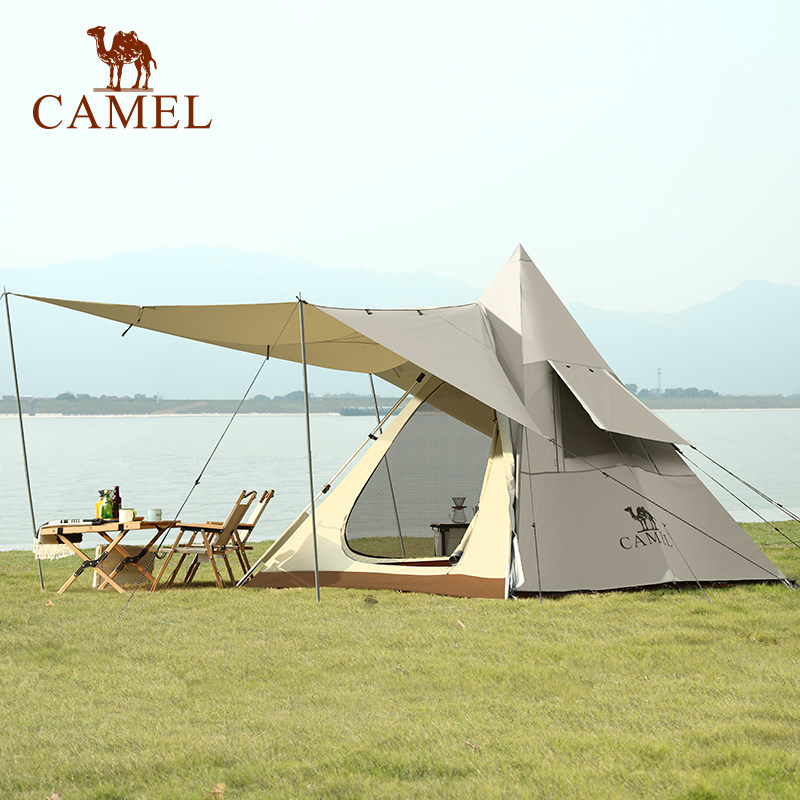 【非卖品】【魔鬼鱼】户外精致露营帐篷涂银防晒防雨印第安野营金