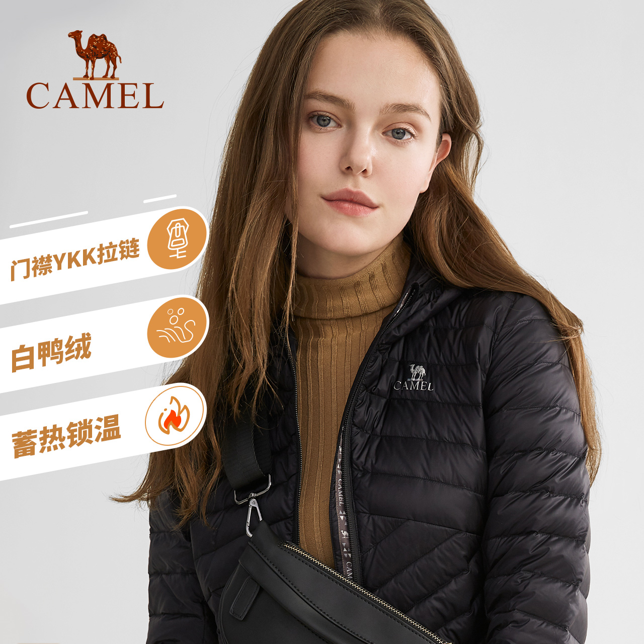 骆驼户外羽绒服男女冬情侣运动