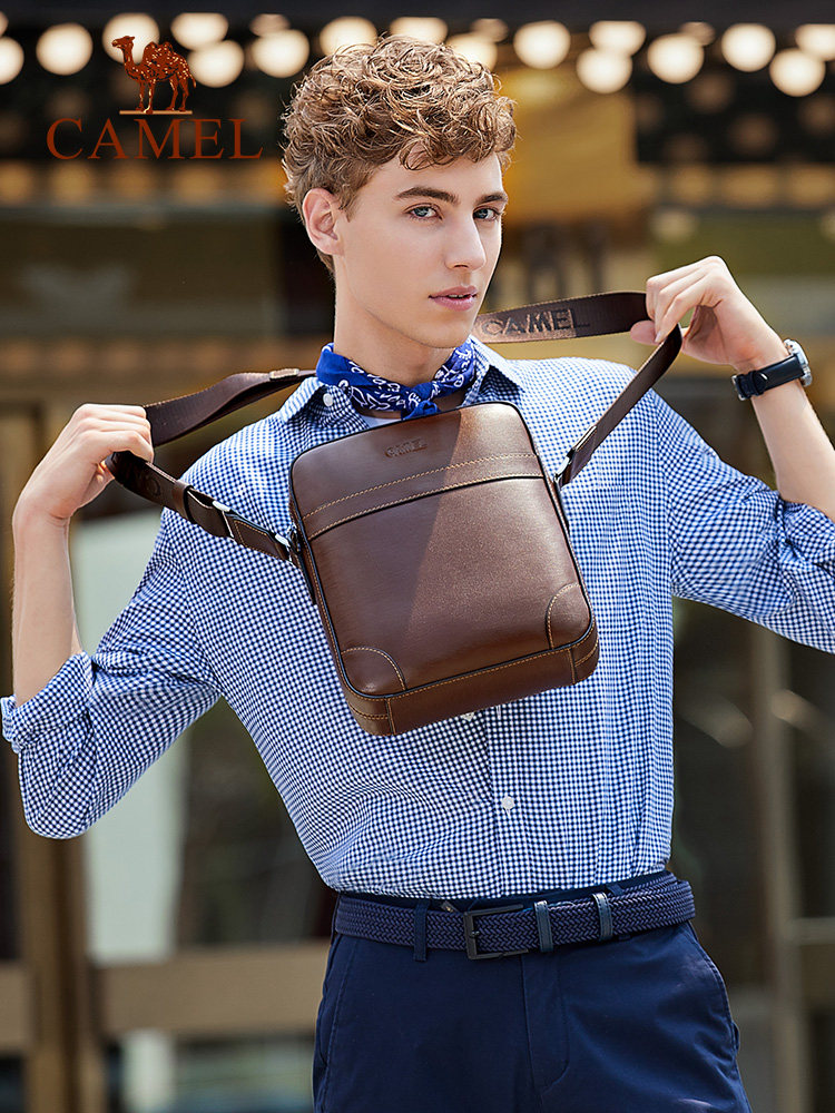 【非卖品】男包真皮男士牛皮单肩包商务休闲斜挎包 男竖款小方皮