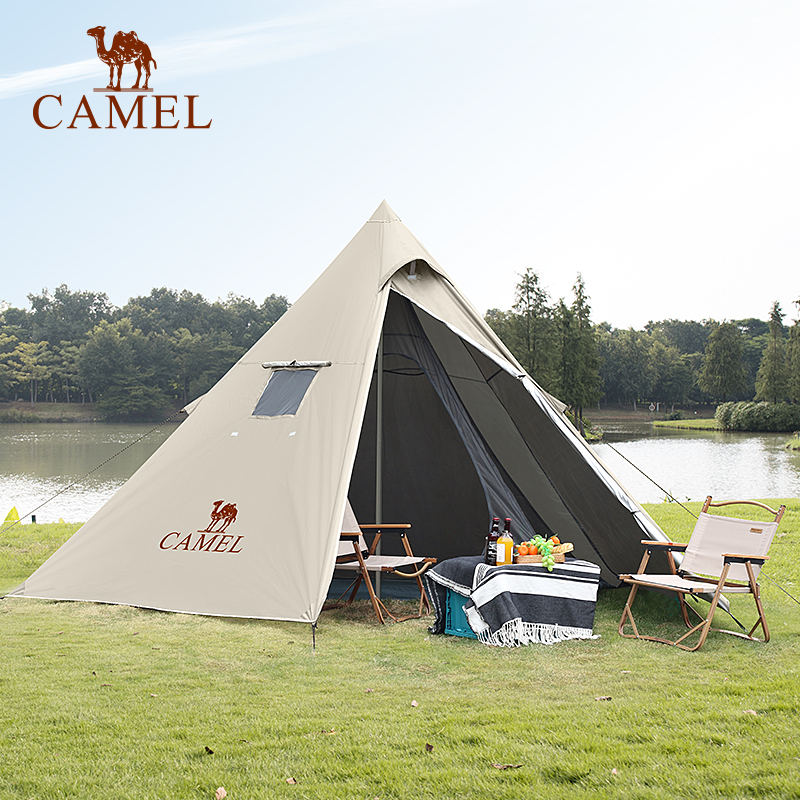 骆驼户外精致露营五角金字塔帐篷
