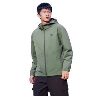 Camel骆驼运动外套秋冬休闲加绒连帽户外防风防雨单冲登山服男装