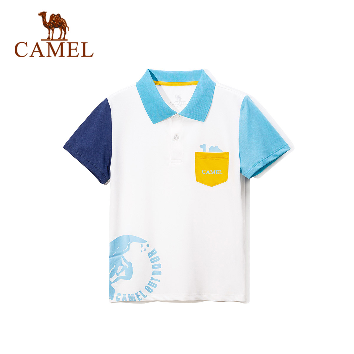 【非卖品】CAMEL/骆驼童装春夏新品 儿童V领短袖T恤男童休闲潮牌图片