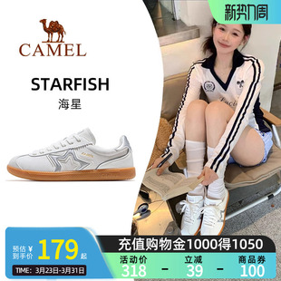 女鞋 2026春夏新款 板鞋 透气复古德训鞋 子 骆驼海星运动鞋 休闲鞋 女款