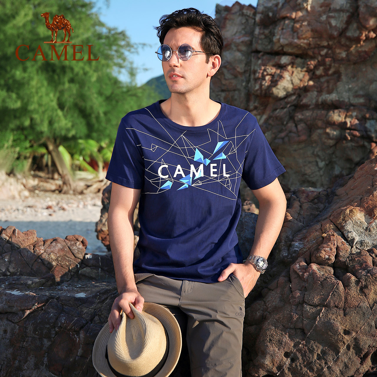 棉料休闲T恤 柔软透湿 干爽舒适