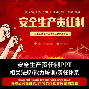 企业全员安全生产责任制知识培训PPT成品课件责任制定义生产责任