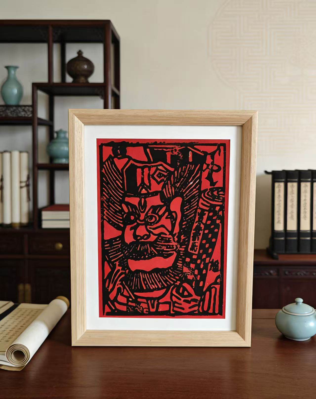 非遗叶复兴版画手工制作木版画10寸大小钟馗钟馗爷