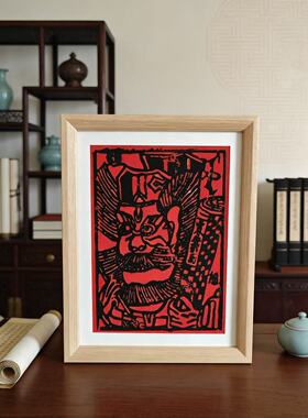 非遗叶复兴版画手工制作木版画10寸大小钟馗钟馗爷