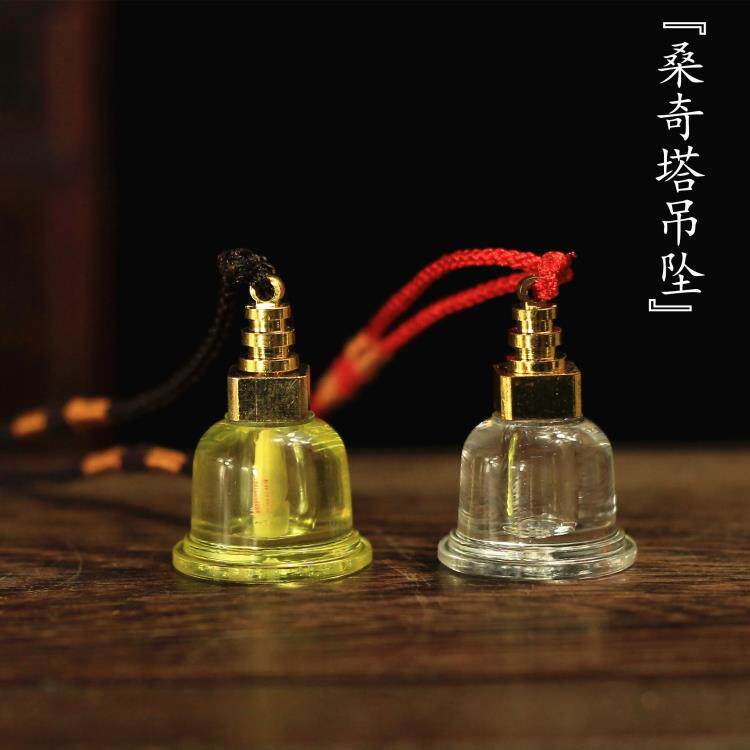 宗教法器微型亚克力舍利子塔吊坠2色可选打开桑奇塔舍利塔挂件