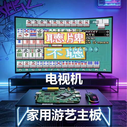 游艺机拆机主板街机麻将15合1主板不需要DIY麻将控台 用鼠标可玩
