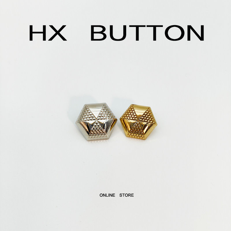 复古百搭风衣开衫西装大衣扣子高档金属手缝扣新款双拼六边形纽扣,居家布艺,纽扣,淘宝优惠券,粉丝福利购,淘宝优惠卷