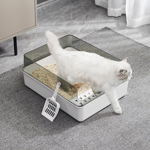 极简超大号猫厕所防外溅
