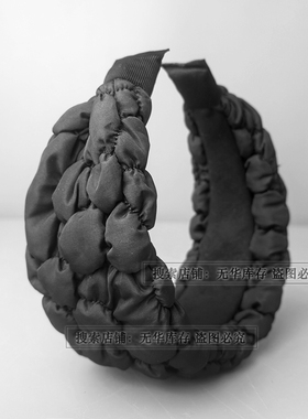 少见款特宽发箍显脸小泡泡棉头箍