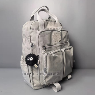 (送挂件实物拍摄)复古大容量防水双肩包学生书包尼龙背包电脑包