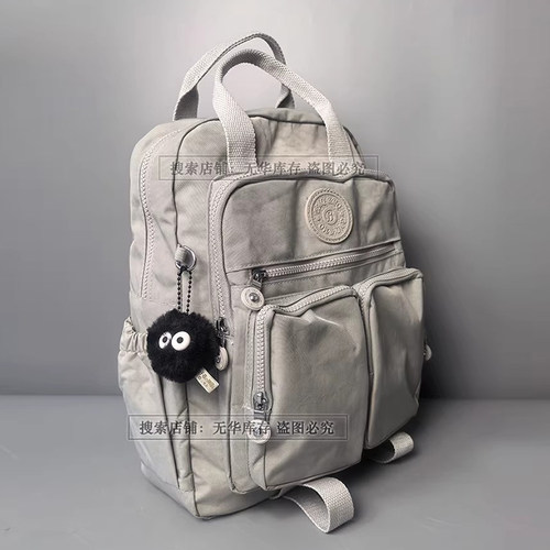 复古防水双肩包学生书包尼龙背包