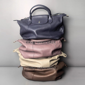 精品高货 头层牛皮 复古优雅中号饺子包真皮单肩包手提斜挎包