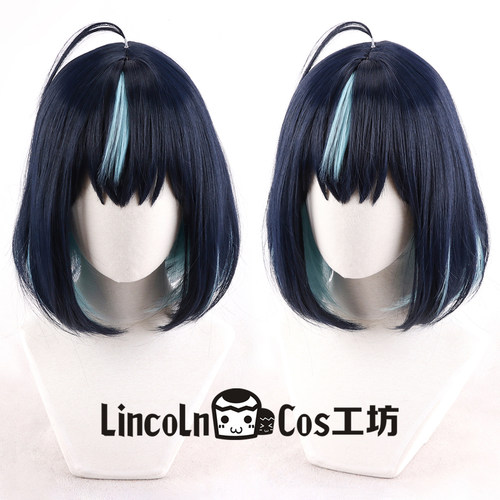 LINCOLN ES2 偶像梦幻祭2 冴雾笑主 cos假发 挑染 双拼色内扣短发