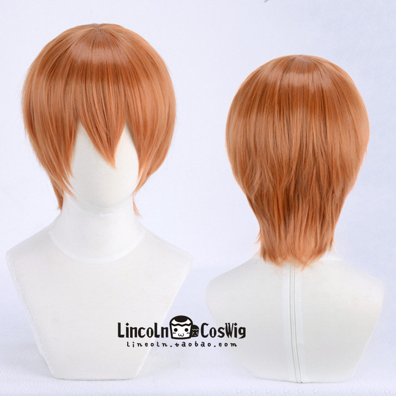 星空凛cos假发 甜橙色收脸短发